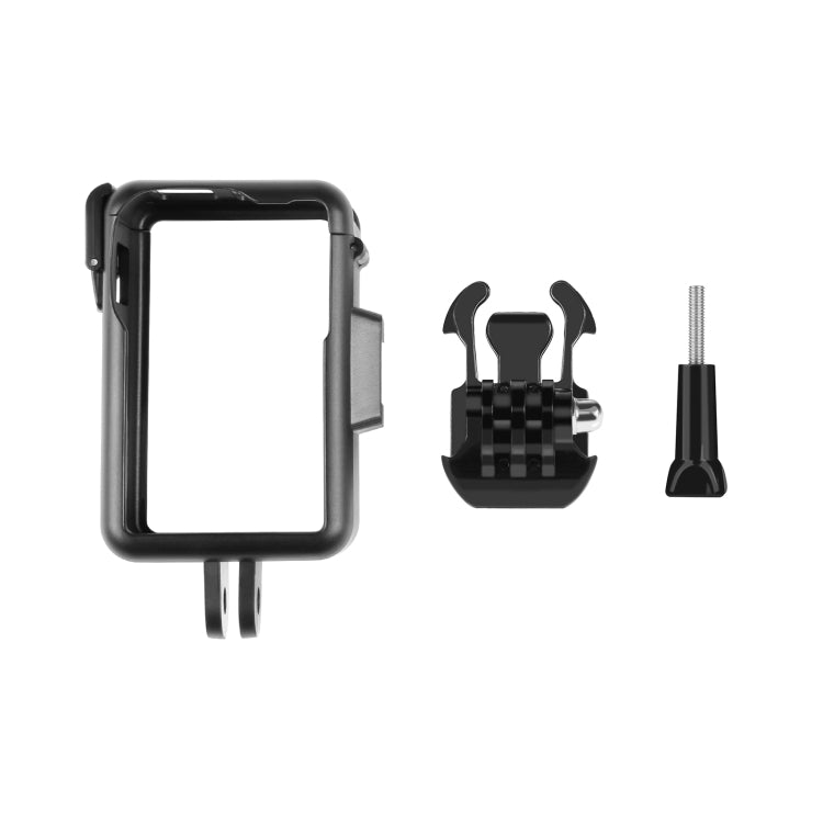 For DJI Osmo Action 5 Pro / 4 / 3 PULUZ Vertical Plastic Protective Frame Cage with Cold Shoes (Black) - HoMEdemic™ 