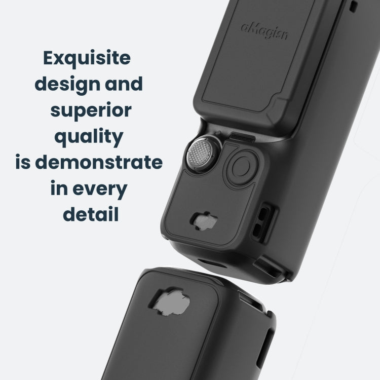 For DJI Osmo Pocket 3 AMagisn Silicone Protection Case Movement Camera Accessories, Style: 5 In 1 Black - HoMEdemic™ 