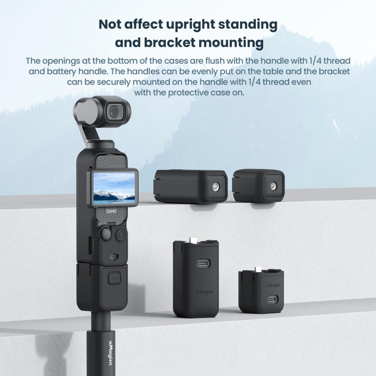 For DJI Osmo Pocket 3 AMagisn Silicone Protection Case Movement Camera Accessories, Style: 5 In 1 Black - HoMEdemic™ 
