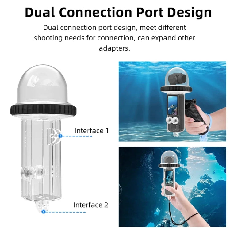 For DJI Osmo Pocket 3 BRDRC 40m Depth Waterproof Case Diving Housing Cover(Transparent Handle) - HoMEdemic™ 