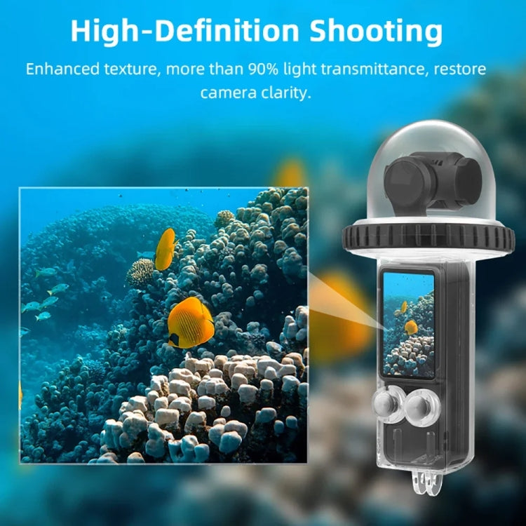 For DJI Osmo Pocket 3 BRDRC 40m Depth Waterproof Case Diving Housing Cover(Transparent Handle) - HoMEdemic™ 