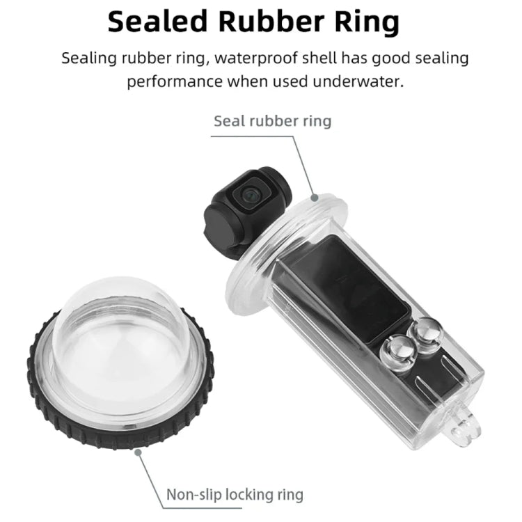 For DJI Osmo Pocket 3 BRDRC 40m Depth Waterproof Case Diving Housing Cover(Transparent Handle) - HoMEdemic™ 