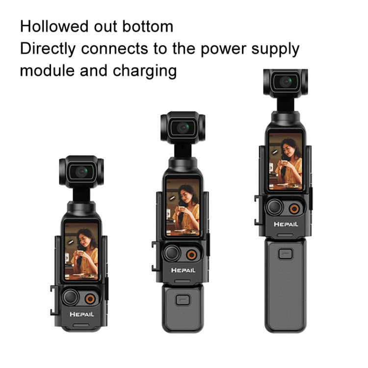 For DJI Osmo Pocket 3 HEPAIL Extended Adapter Protective Bezel Extension Handle Cold Shoe Adapter Bracket - HoMEdemic™ 