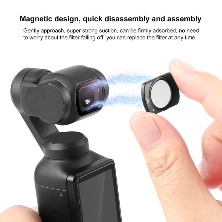 For DJI Osmo Pocket 3 PULUZ Magnetic Camera Lens CPL Filter - HoMEdemic™ 