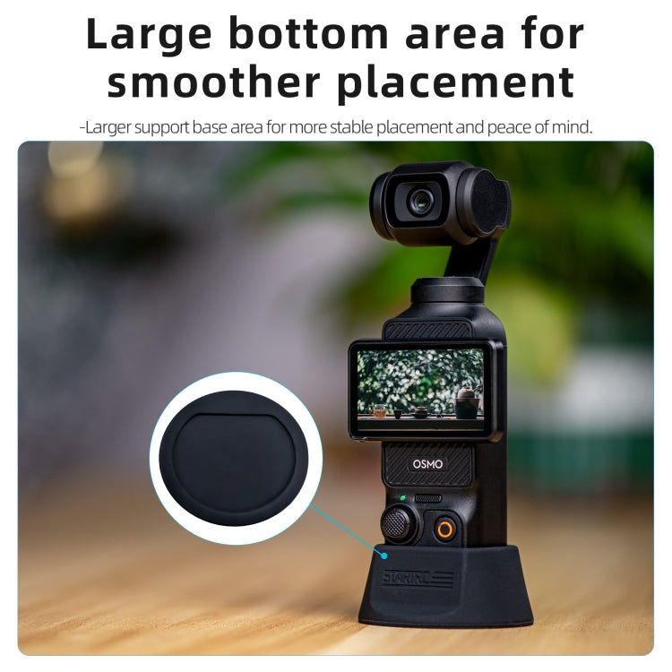 For DJI Osmo Pocket 3 STARTRC Silicone Desktop Base Bracket (Black) - HoMEdemic™ 