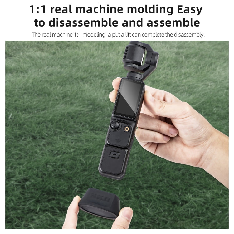 For DJI Osmo Pocket 3 STARTRC Silicone Desktop Base Bracket (Black) - HoMEdemic™ 