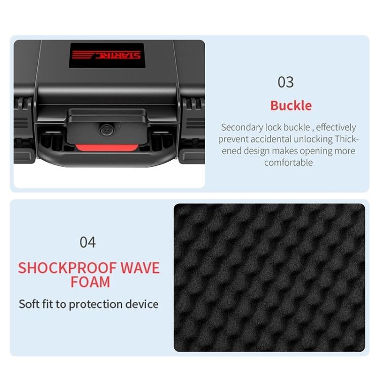 For DJI Osmo Pocket 3 STARTRC Waterproof PP Full Kit Suitcase Storage Box (Black) - HoMEdemic™ 
