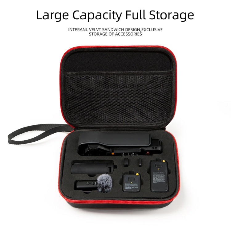 For DJI Osmo Pocket 3 Storage Bag Pocket Camera Handbag(Black Shell Red Inner) - HoMEdemic™ 