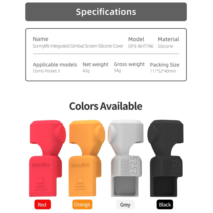 For DJI Osmo Pocket 3 Sunnylife OP3-BHT746 Silicone Protective Case(Grey White) - HoMEdemic™ 