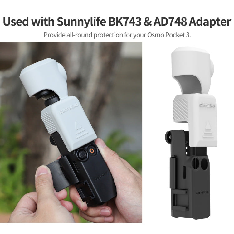 For DJI Osmo Pocket 3 Sunnylife OP3-BHT746 Silicone Protective Case(Grey White) - HoMEdemic™ 
