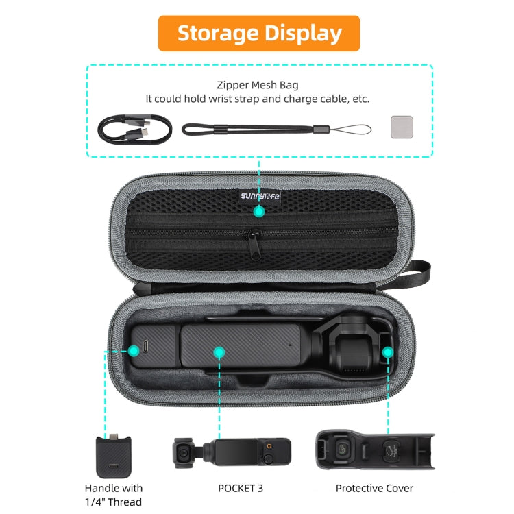 For DJI Osmo Pocket 3 Sunnylife Storage Case Box Standard Set Bag - HoMEdemic™ 