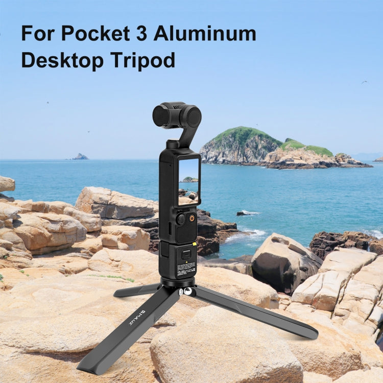 For DJI Osmo Pocket 4 / 3 / Insta360 X4 PULUZ Aluminum Alloy Metal Tripod (Black) - HoMEdemic™ 
