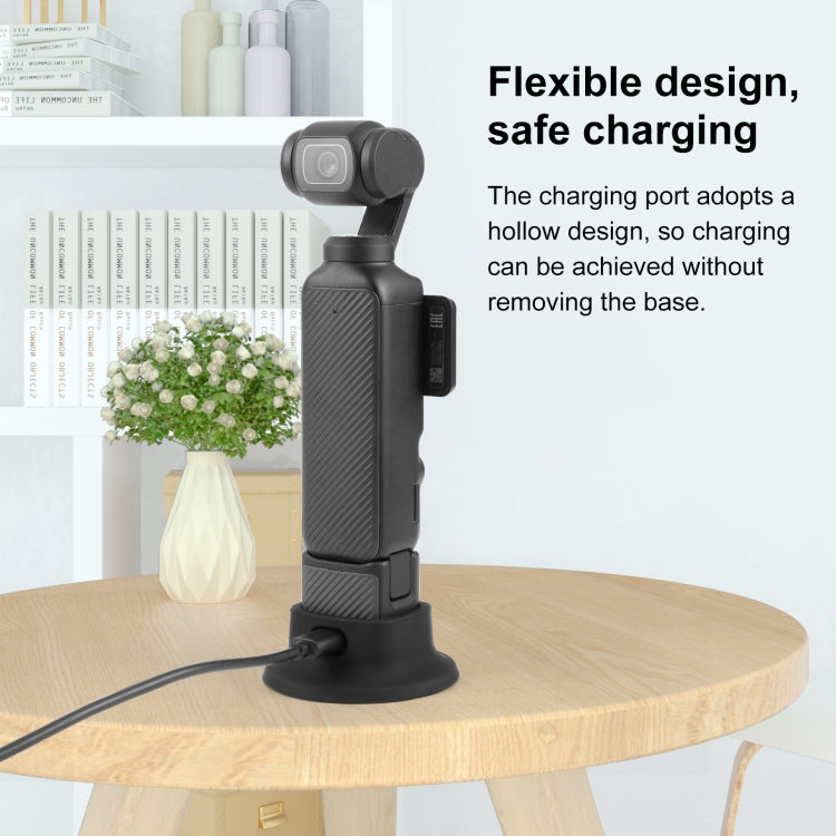 For DJI Osmo Pocket 4 / 3 PULUZ Silicone Dock Desktop Charging Base Bracket (Black) - HoMEdemic™ 