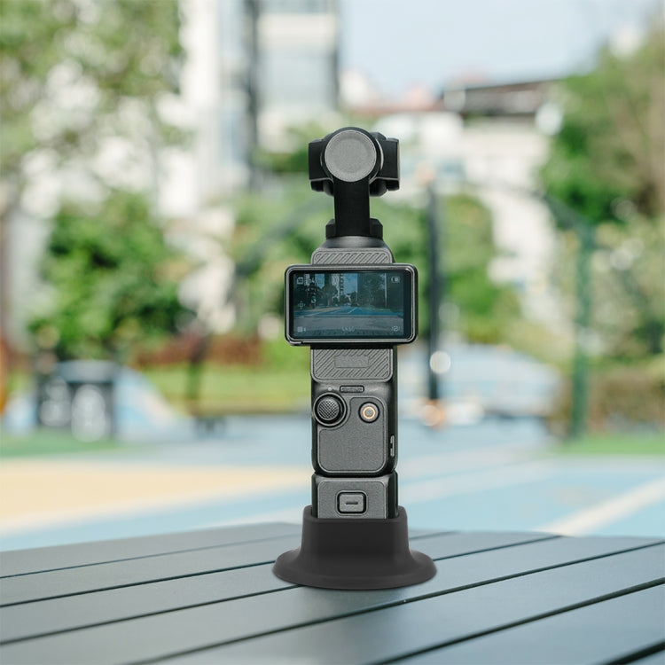 For DJI Osmo Pocket 4 / 3 PULUZ Silicone Dock Desktop Charging Base Bracket (Black) - HoMEdemic™ 
