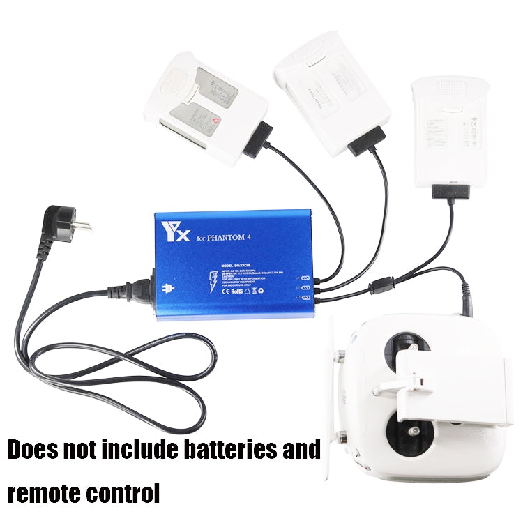 For DJI Phantom 4 Pro Advanced+ Charger  4 in 1 Hub Intelligent Battery Controller Charger, Plug Type:UK Plug - HoMEdemic™ 