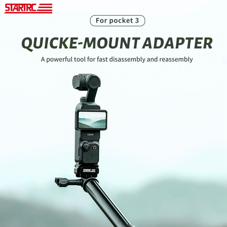 For DJI Pocket 3 STARTRC Quick Mount Adapter Extension Bracket (Black) - HoMEdemic™ 