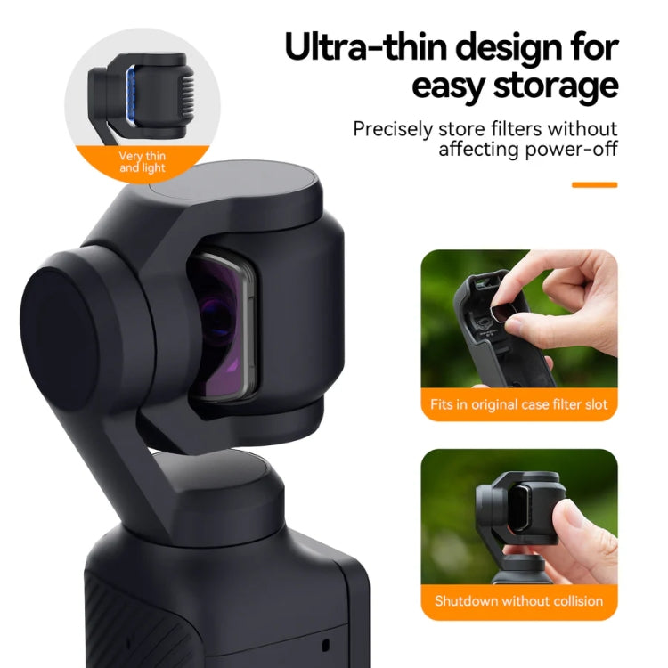 For DJI Pocket 3 TELESIN S5-FLT-03 Magnetic Suction Filter Set CPL+ND16+ND64+ND256 - HoMEdemic™ 