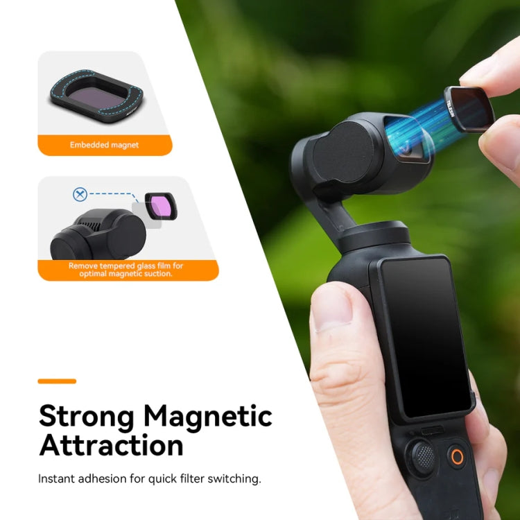 For DJI Pocket 3 TELESIN S5-FLT-03 Magnetic Suction Filter Set CPL+ND16+ND64+ND256 - HoMEdemic™ 