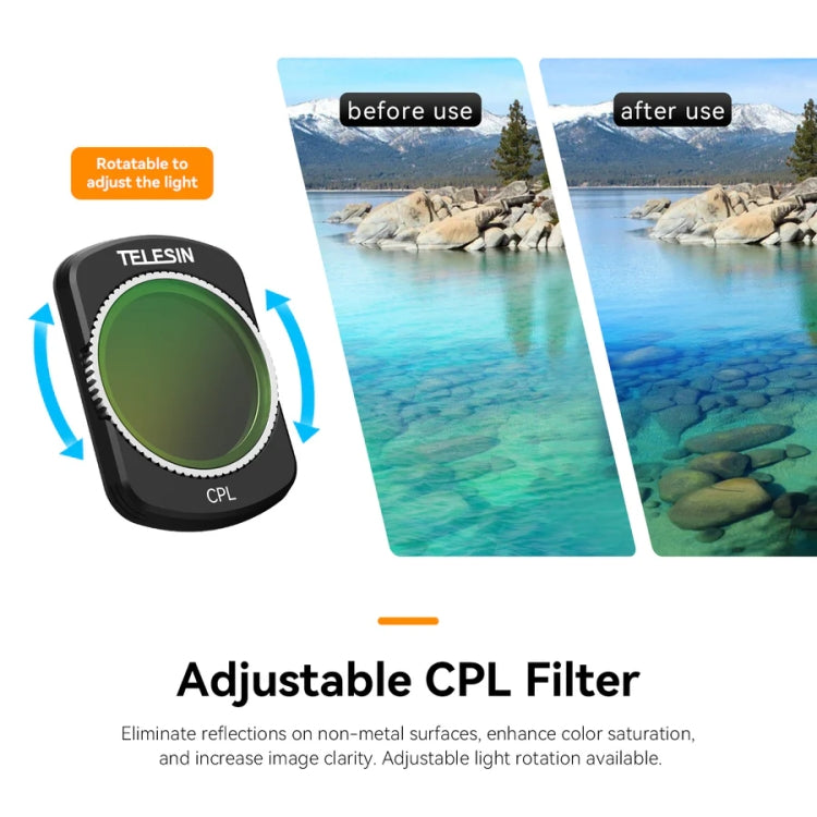 For DJI Pocket 3 TELESIN S5-FLT-03 Magnetic Suction Filter Set CPL+ND16+ND64+ND256 - HoMEdemic™ 