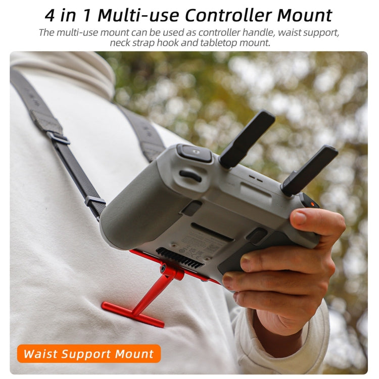 For DJI RC 2 / 1 Sunnylife ZJ764 Controller Handle Waist Support Tabletop Mount Neck Strap Hook Hanger Bracket (Red) - HoMEdemic™ 