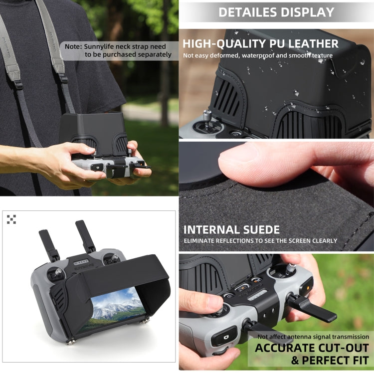 For DJI RC 2 Sunnylife ZG673 Remote Control Sunshade Hood Cover (Black) - HoMEdemic™ 