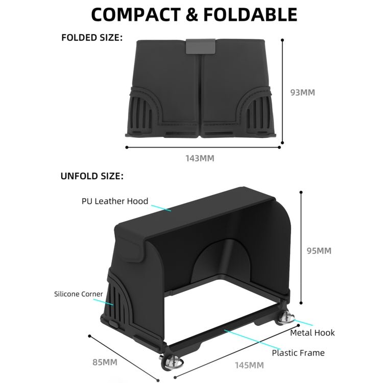 For DJI RC 2 Sunnylife ZG673 Remote Control Sunshade Hood Cover (Black) - HoMEdemic™ 