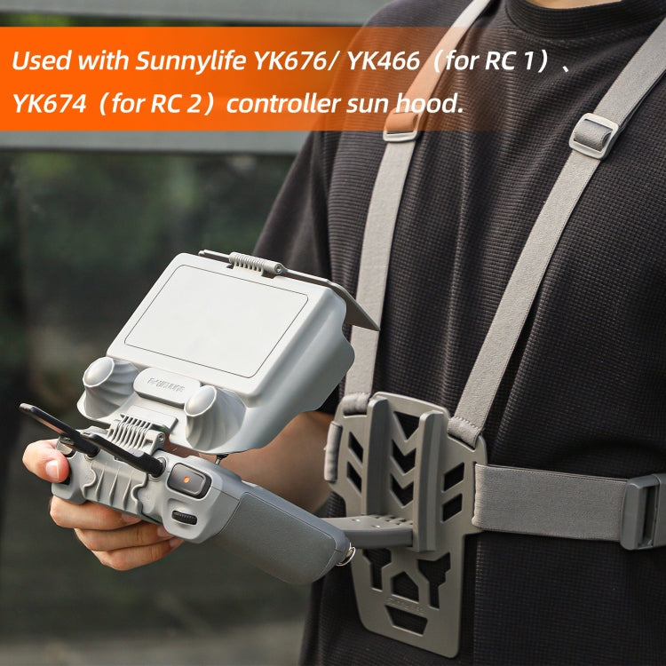 For DJI RC Pro Sunnylife Remote Control Waist Support Bracket Chest Strap(Grey) - HoMEdemic™ 