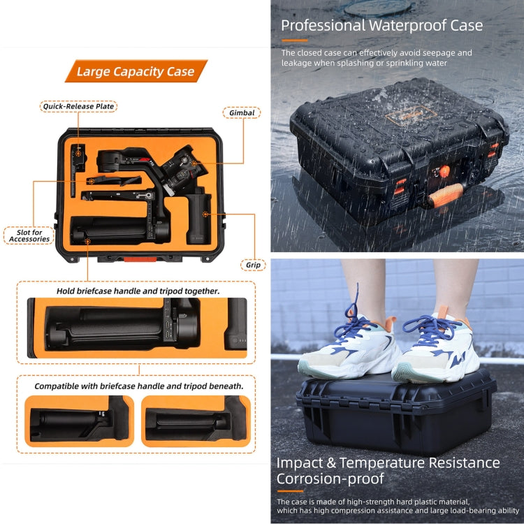 For DJI RS 4 Sunnylife Safety Carrying Case Waterproof Hard Case Box(Black) - HoMEdemic™ 