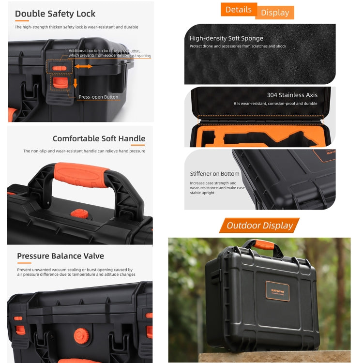 For DJI RS 4 Sunnylife Safety Carrying Case Waterproof Hard Case Box(Black) - HoMEdemic™ 