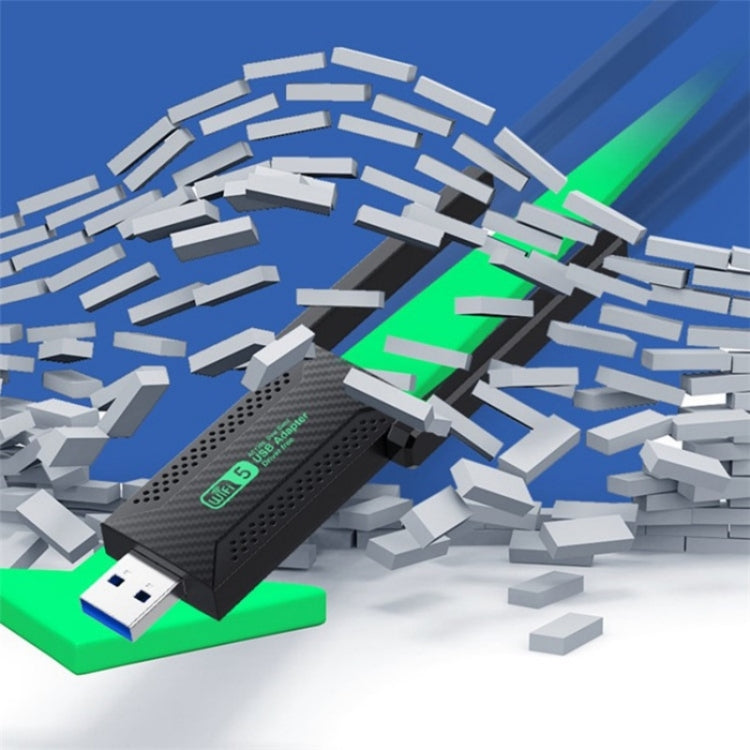 For Desktop PC Laptop Dual Band Driver-Free USB3.0 5G 1200Mbps WiFi Wireless Adapter - HoMEdemic™ 
