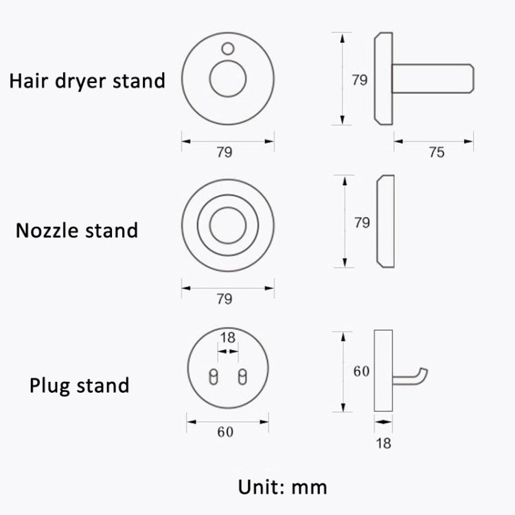 For Dyson Hair Dryer Plug Walnut Wall-mounted Storage Rack Wooden Shelf - HoMEdemic™ 