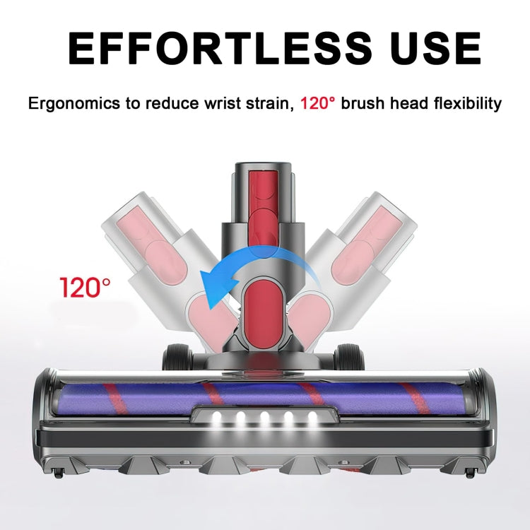For Dyson V7 V8 V10 V11 Vacuum Cleaner Motor Head Soft Bristle Roller Brush With Light - HoMEdemic™ 