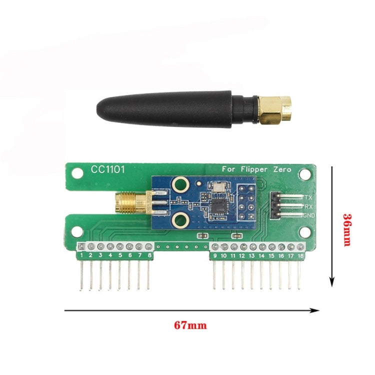 For Flipper Zero CC1101 433MHz External SubGhz Module(AL-276) - HoMEdemic™ 