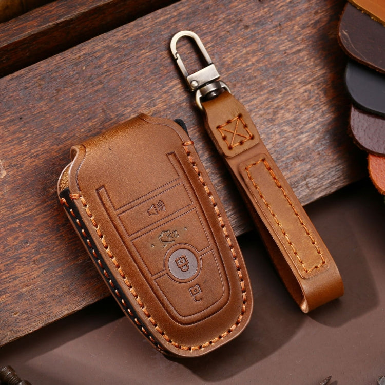 For Ford F-150 4-button C072/1 Car Key Leather Protective Case, C072/1 - HoMEdemic™ 