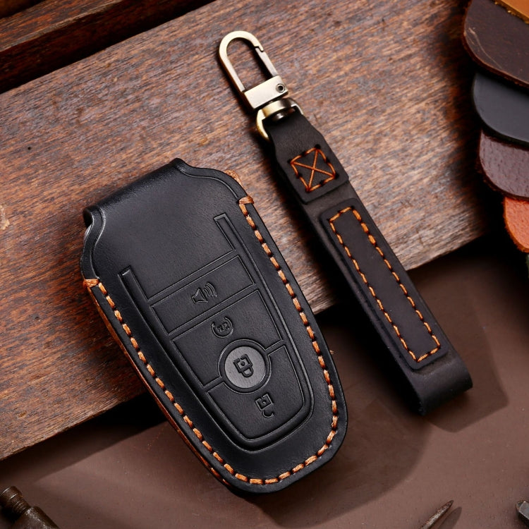 For Ford F-150 4-button C072 Car Key Leather Protective Case, C072 - HoMEdemic™ 