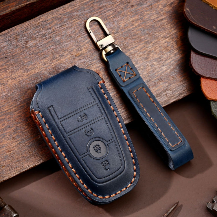 For Ford F-150 4-button C072 Car Key Leather Protective Case, C072 - HoMEdemic™ 