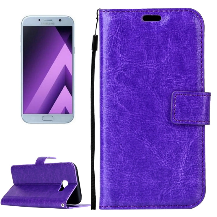 For Galaxy A5 (2017) / A520 Crazy Horse Texture Horizontal Flip PU Leather Case with Holder & Card Slots & Wallet & Photo Frame & Lanyard & Magnetic Buckle, For Galaxy A5 (2017) - HoMEdemic™ 