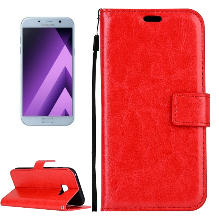 For Galaxy A5 (2017) / A520 Crazy Horse Texture Horizontal Flip PU Leather Case with Holder & Card Slots & Wallet & Photo Frame & Lanyard & Magnetic Buckle, For Galaxy A5 (2017) - HoMEdemic™ 