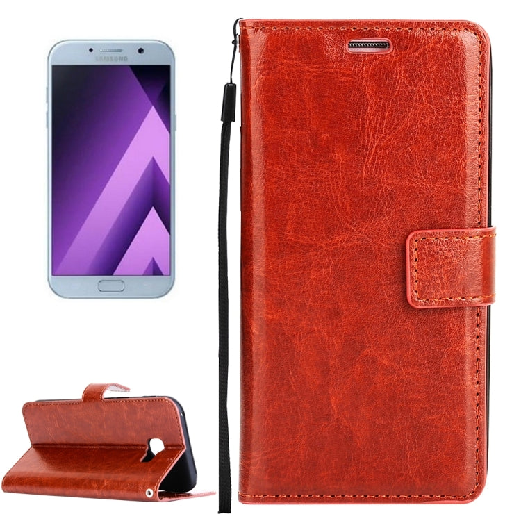 For Galaxy A5 (2017) / A520 Crazy Horse Texture Horizontal Flip PU Leather Case with Holder & Card Slots & Wallet & Photo Frame & Lanyard & Magnetic Buckle, For Galaxy A5 (2017) - HoMEdemic™ 