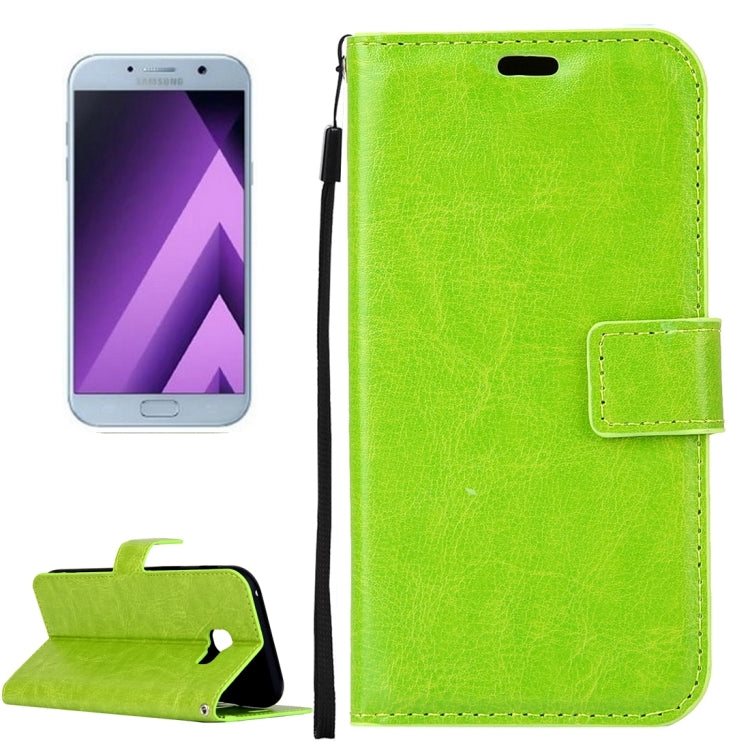 For Galaxy A5 (2017) / A520 Crazy Horse Texture Horizontal Flip PU Leather Case with Holder & Card Slots & Wallet & Photo Frame & Lanyard & Magnetic Buckle, For Galaxy A5 (2017) - HoMEdemic™ 