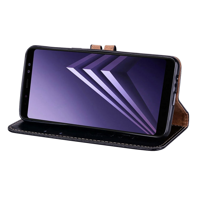 For Galaxy A8 (2018) Business Style Oil Wax Texture Horizontal Flip Leather Case with Holder & Card Slots & Wallet, For Galaxy A8 (2018) - HoMEdemic™ 