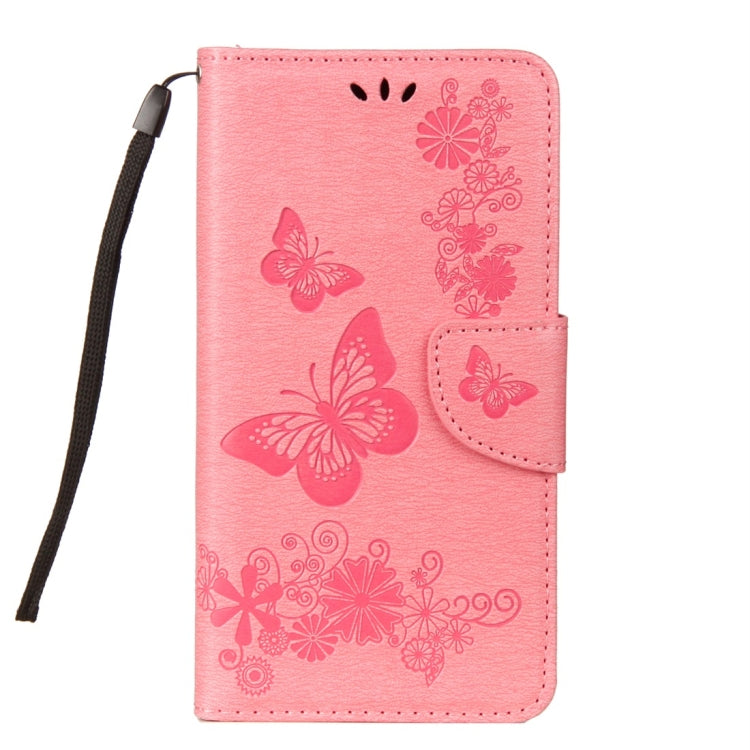 For Galaxy A8+ (2018) Vintage Embossed Floral Butterfly Pattern Horizontal Flip Leather Case with Card Slot & Holder & Wallet & Lanyard, For Galaxy A8+ (2018) - HoMEdemic™ 