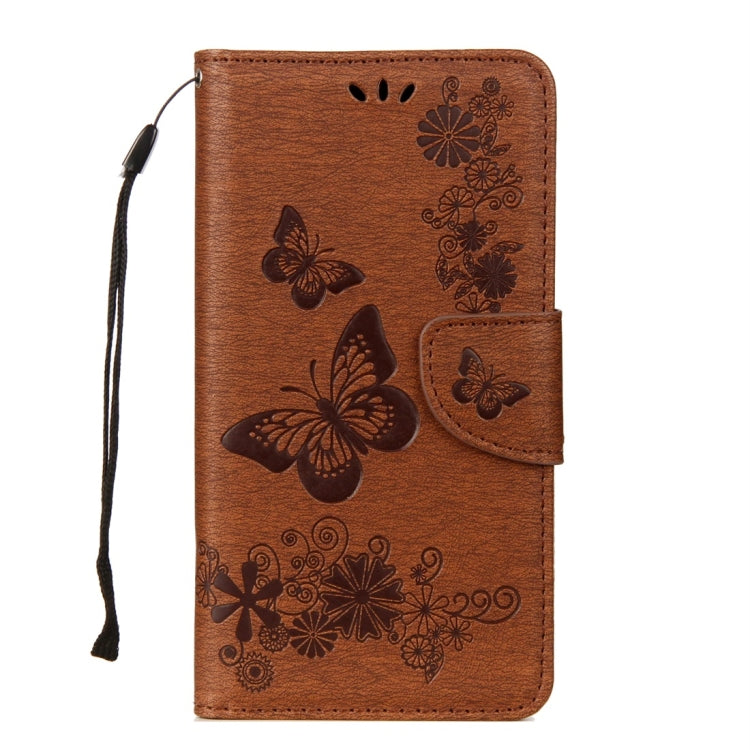 For Galaxy A8 (2018) Vintage Embossed Floral Butterfly Pattern Horizontal Flip Leather Case with Card Slot & Holder & Wallet & Lanyard, For Galaxy A8 (2018) - HoMEdemic™ 