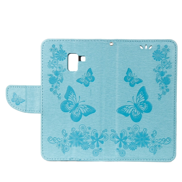 For Galaxy A8+ (2018) Vintage Embossed Floral Butterfly Pattern Horizontal Flip Leather Case with Card Slot & Holder & Wallet & Lanyard, For Galaxy A8+ (2018) - HoMEdemic™