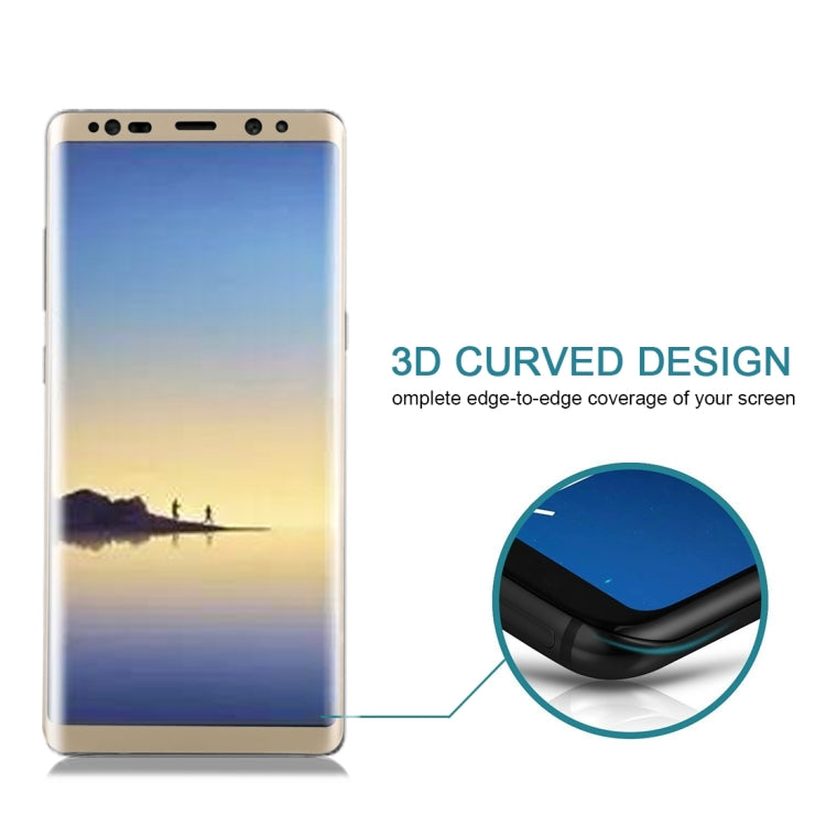 For Galaxy Note 8 0.3mm 9H Surface Hardness 3D Curved Silk-screen Full Screen Tempered Glass Screen Protector, For Galaxy Note 8 - HoMEdemic™ 
