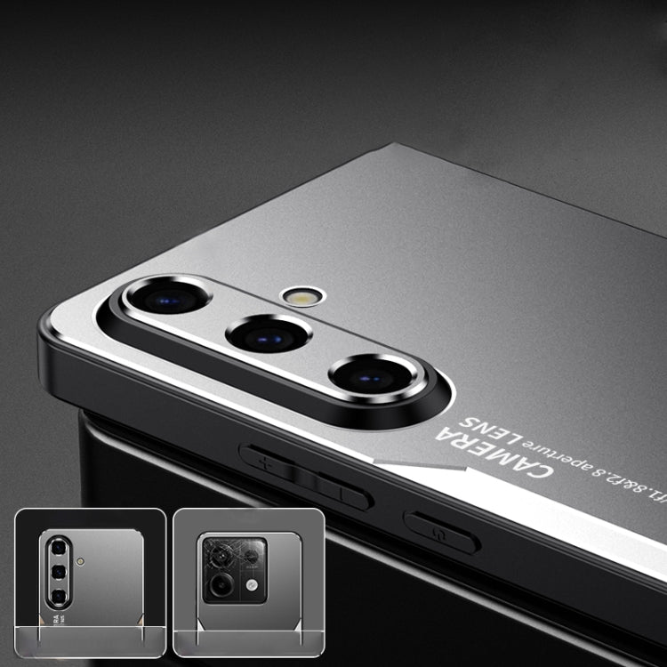 For Galaxy S24 5G Blade Series TPU Hybrid Metal Phone Case(Blue) - HoMEdemic™ 
