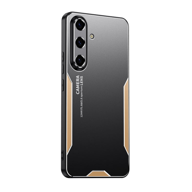 For Galaxy S24 5G Blade Series TPU Hybrid Metal Phone Case(Gold) - HoMEdemic™ 