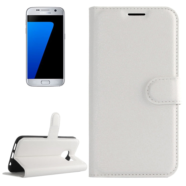 For Galaxy S7 / G930 Litchi Texture Horizontal Flip Leather Case with Holder & Card Slots & Wallet, For Galaxy S7 - HoMEdemic™ 