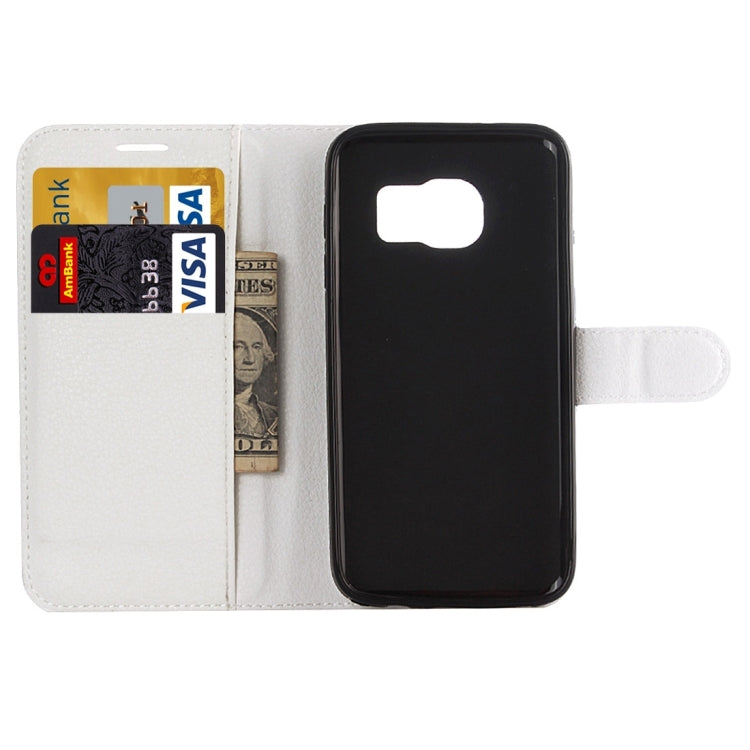 For Galaxy S7 / G930 Litchi Texture Horizontal Flip Leather Case with Holder & Card Slots & Wallet, For Galaxy S7 - HoMEdemic™ 