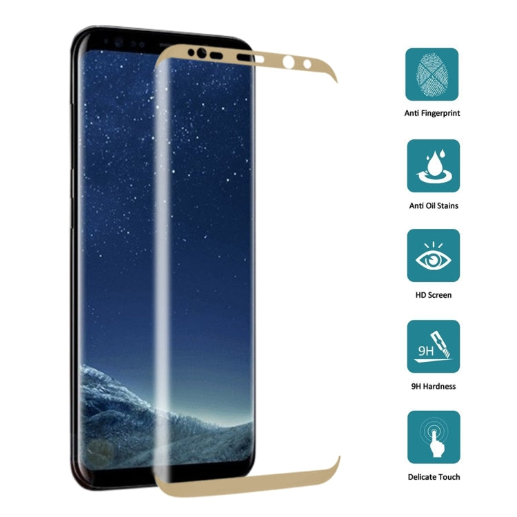For Galaxy S8 / G950 0.3mm 9H Surface Hardness 3D Curved Silk-screen Full Screen Tempered Glass Screen Protector, For Galaxy S8 / G950 - HoMEdemic™ 